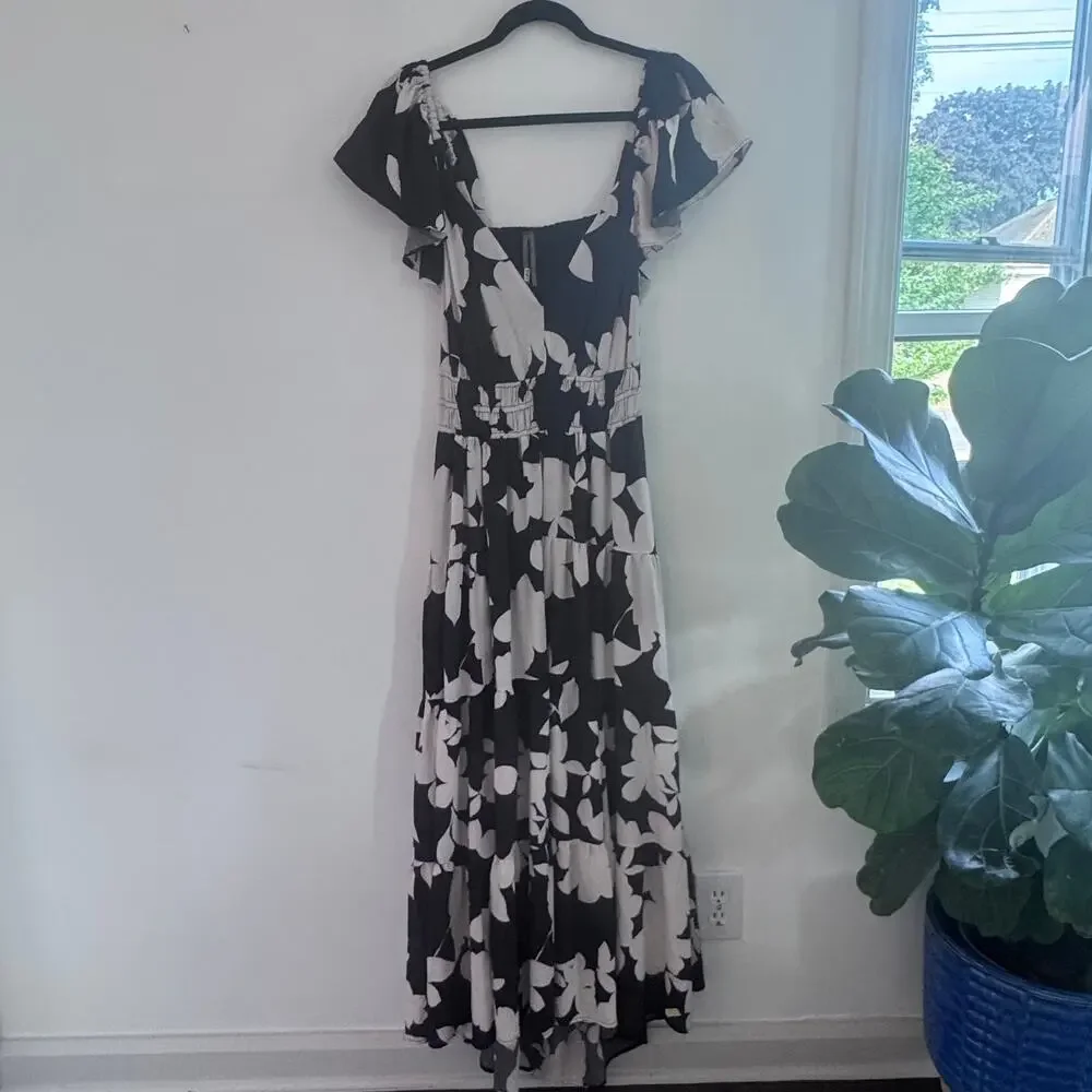 Silverlake Flutter-Sleeve Dress Anthropologie• Size L